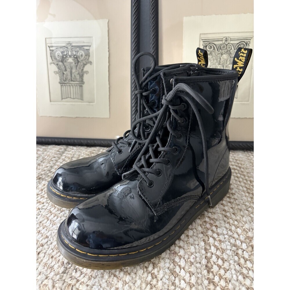 Dr. Martens Black Patent Leather Women’s EU37 side zip 1460Y Combat Boots YOUTH